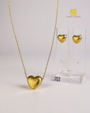 50%OFF Heart Set Necklace + Earring