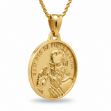 Healing and Grace Medal of Padre Pio+Our Lady of Grace Dual Miracle Necklace