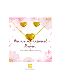 50%OFF Heart Set Necklace + Earring