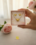 50%OFF Heart Set Necklace + Earring
