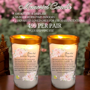 Memorial Candles With Prayers Smokeless Dripless 58-Hour Burn Time Buy 1 Take 1