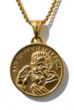 Healing and Grace Medal of Padre Pio+Our Lady of Grace Dual Miracle Necklace