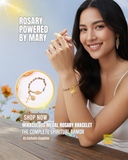 Gold Plated Stainless Steel Rosary Bracelet with Miraculous Medal