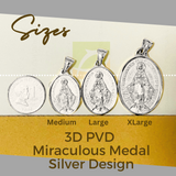 NOW AVAILABLE! 3D Authentic Miraculous Medal with Certificate - Sculpted in Gold PVD Stainless