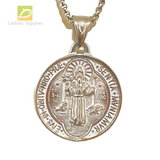 Saint Benedict Protection Medal Genuine Design 3D Gold PVD Premium Stainless Steel