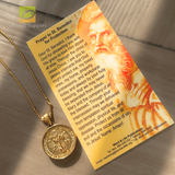 Saint Benedict Protection Medal Genuine Design 3D Gold PVD Premium Stainless Steel