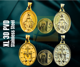 NOW AVAILABLE! 3D Authentic Miraculous Medal with Certificate - Sculpted in Gold PVD Stainless