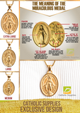 NOW AVAILABLE! 3D Authentic Miraculous Medal with Certificate - Sculpted in Gold PVD Stainless