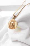 Holy Face of Jesus Nazareno Medal 3D Gold PVD Stainless Steel