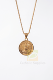 Holy Face of Jesus Nazareno Medal 3D Gold PVD Stainless Steel